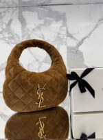 Ysl Icare quilted bag in suede - Image 2