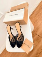 Gianna Noir Mesh Mule – Gianvito Rossi