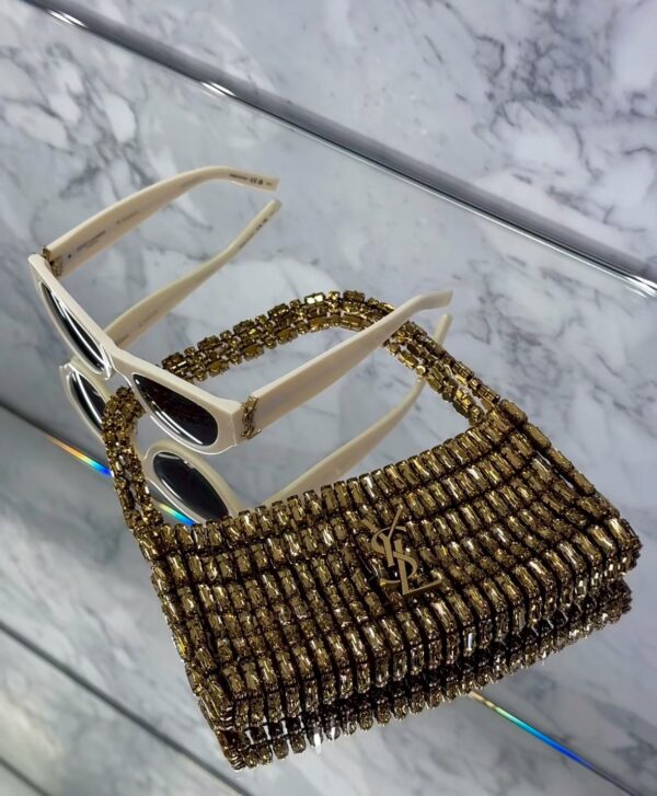 YSL Crystal Cassandre Evening Bag - Image 2
