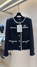 Chanel Classic Black Tweed Jacket - Image 2