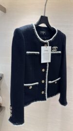 Chanel Classic Black Tweed Jacket - Image 3