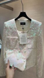 Chanel Lumière Sequin Tweed Jacket - Image 2