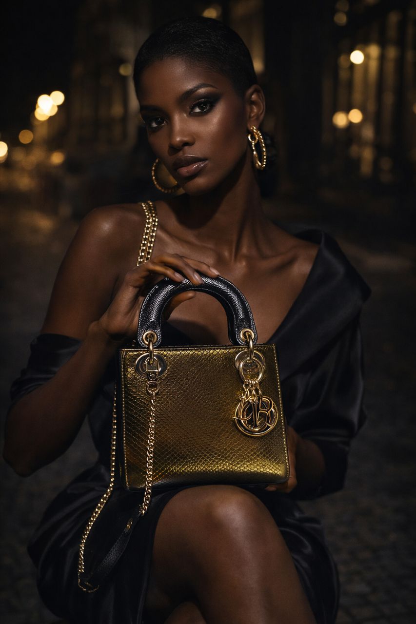 golden heiress 3 Dior “Golden Heiress” Mini Lady Bag - Image 1