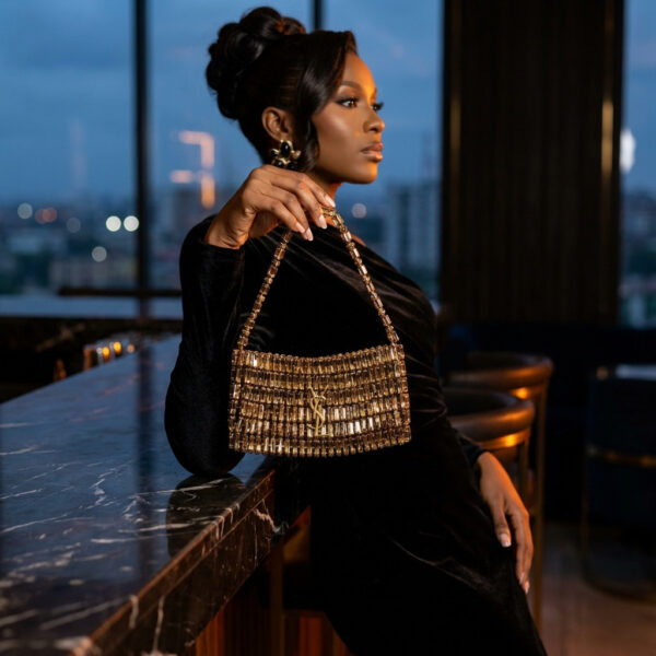YSL Crystal Cassandre Evening Bag - Image 3