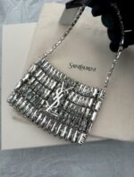 YSL Crystal Cassandre Evening Bag - Image 7