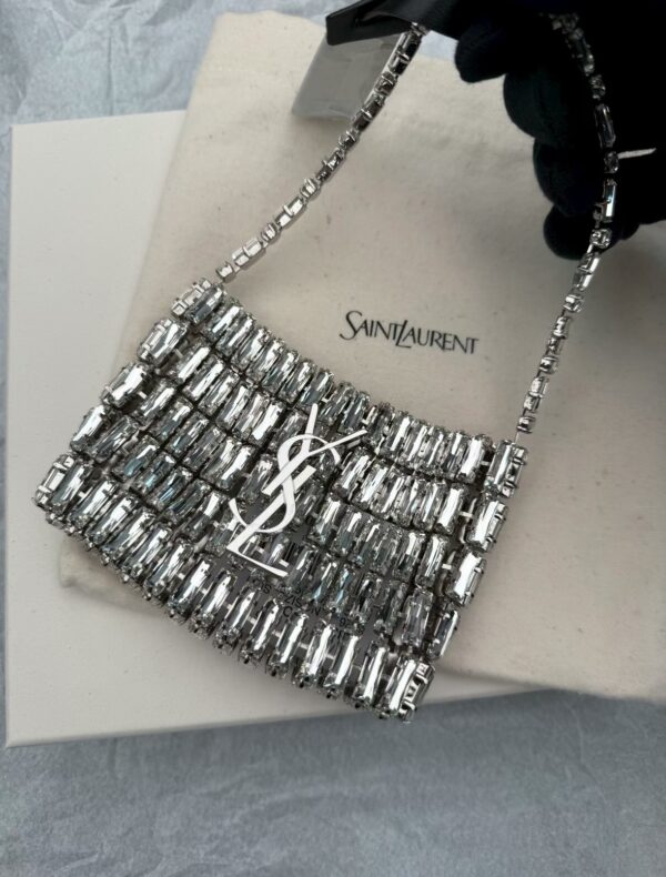 YSL Crystal Cassandre Evening Bag - Image 7