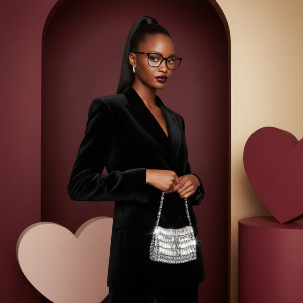 YSL Crystal Cassandre Evening Bag - Image 5