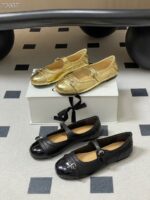 Contemporary Gold Buckle Ballet Flats - Image 6