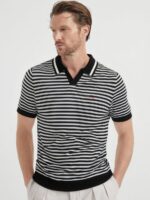 Brunello Cucinelli Striped Knit Polo Shirt (Luxury Casual Edition)
