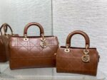Lady Dior Cannage Leather / suede Handbag - Image 7