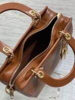 Lady Dior Cannage Leather / suede Handbag - Image 9