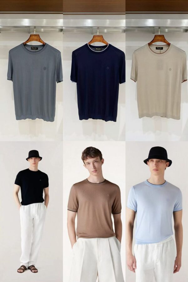 Loro Piana Fine Knit Crew Neck Tee - Image 5
