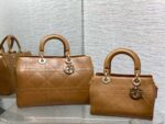 Lady Dior Cannage Leather / suede Handbag - Image 3