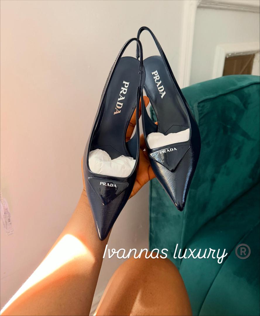 Prada sling back 1 Prada Patent Leather Slingback Pumps - Image 1