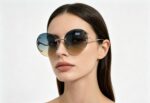 Bvlgari SS26 Rimless Round Gradient Sunglasses - Image 2