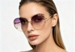 Bvlgari SS26 Rimless Round Gradient Sunglasses - Image 3