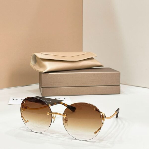 Bvlgari SS26 Rimless Round Gradient Sunglasses - Image 7