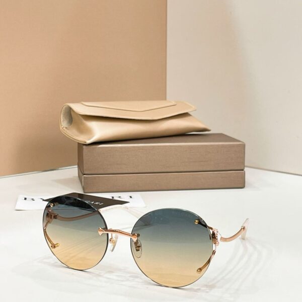 Bvlgari SS26 Rimless Round Gradient Sunglasses - Image 6