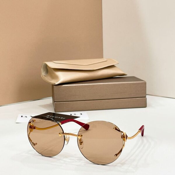 Bvlgari SS26 Rimless Round Gradient Sunglasses - Image 8