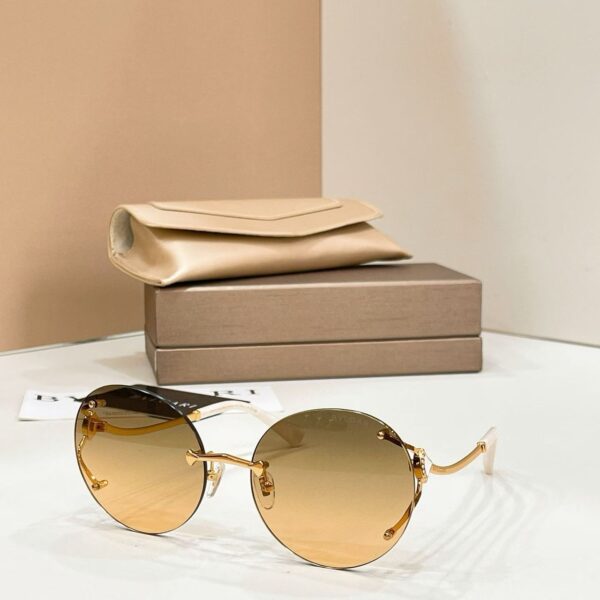 Bvlgari SS26 Rimless Round Gradient Sunglasses - Image 9