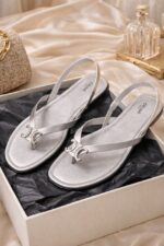 Celine Triomphe Slingback Flat Sandals - Image 3