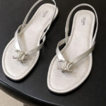 Celine Triomphe Slingback Flat Sandals