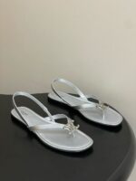 Celine Triomphe Slingback Flat Sandals - Image 6