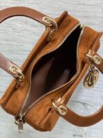 Lady Dior Cannage Leather / suede Handbag - Image 14