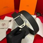 SS26 Hermes reversible leather belt