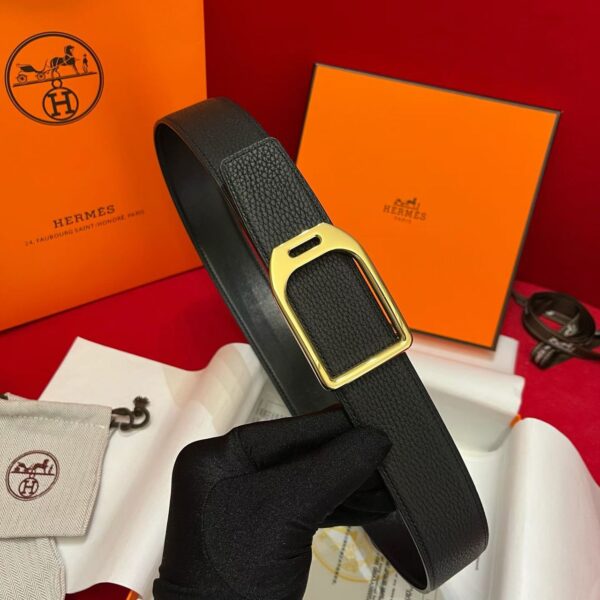 SS26 Hermes reversible leather belt - Image 4