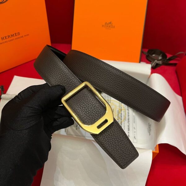 SS26 Hermes reversible leather belt - Image 5