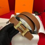 Hermes Reversible “H” Buckle Leather Belt (Luxury Edition) - Image 2