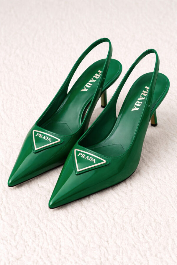 Prada Patent Leather Slingback Pumps - Image 4