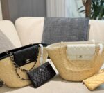 Chanel Woven Raffia Tote Bags - Image 2