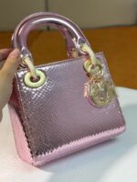 Mini metallic Lady Dior-style handbag - Image 7