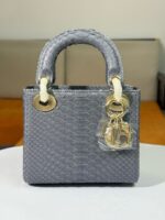 Mini metallic Lady Dior-style handbag - Image 4