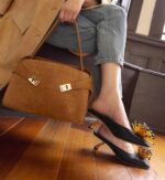 Ferragamo Embellished Sculptural Mule Heels - Image 2