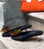 Ferragamo Embellished Sculptural Mule Heels - Image 3
